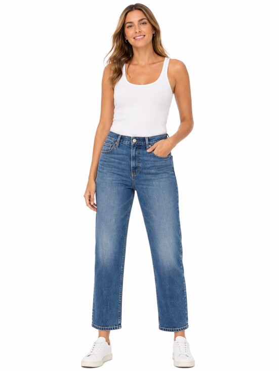 Levi's Other - Levi's 501 Jeams Women's Crlppex Blue Straight Wide Size 27/26 Classic Denim